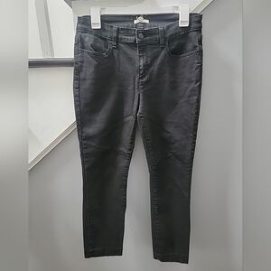 Eileen Fisher Jeans Black Size 10 Organic Cotton USA Denim Stretch Mid rise Slim